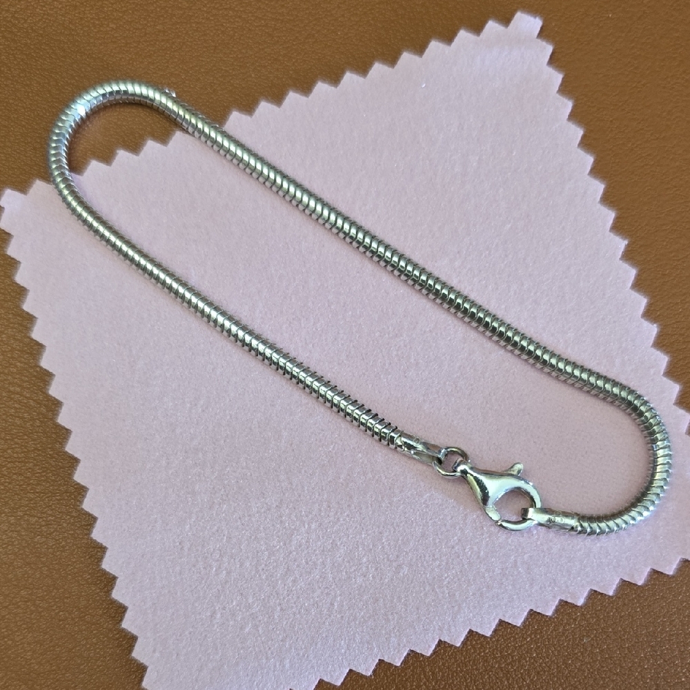 Italy 925 Silver Snake Chain Bracelet 8.5 Inches